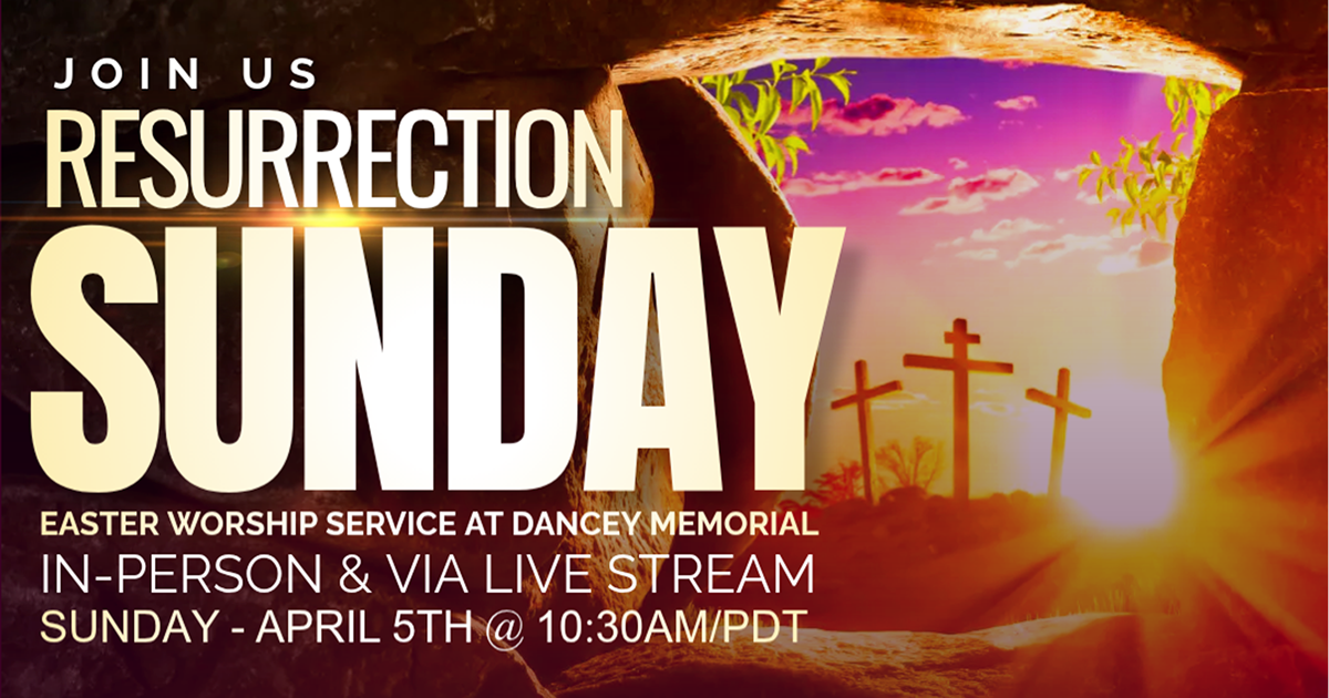 DANCEY MEMORIAL COGIC - NEW RESURRECTION SUNDAY 2026 - WEBSITE BANNER
