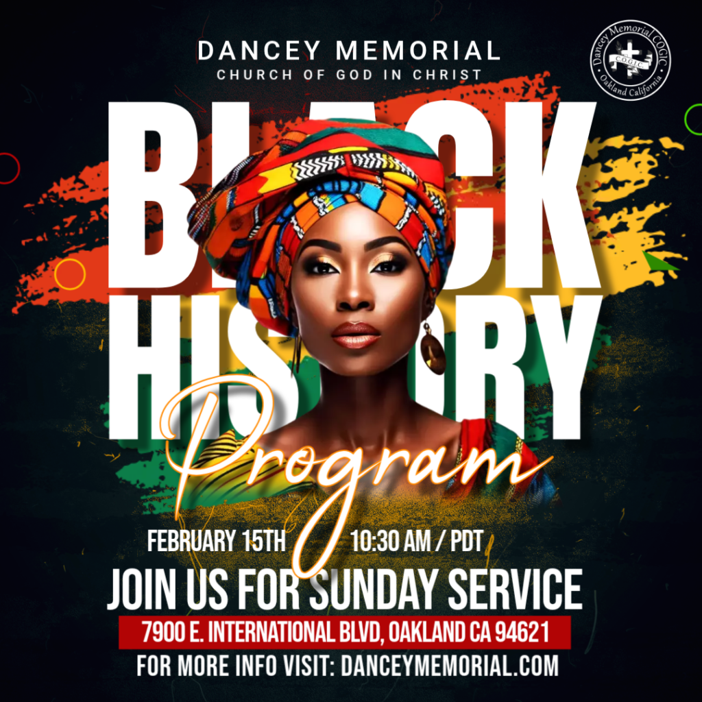 Dancey Memorial COGIC - Black History Month flyer 2026